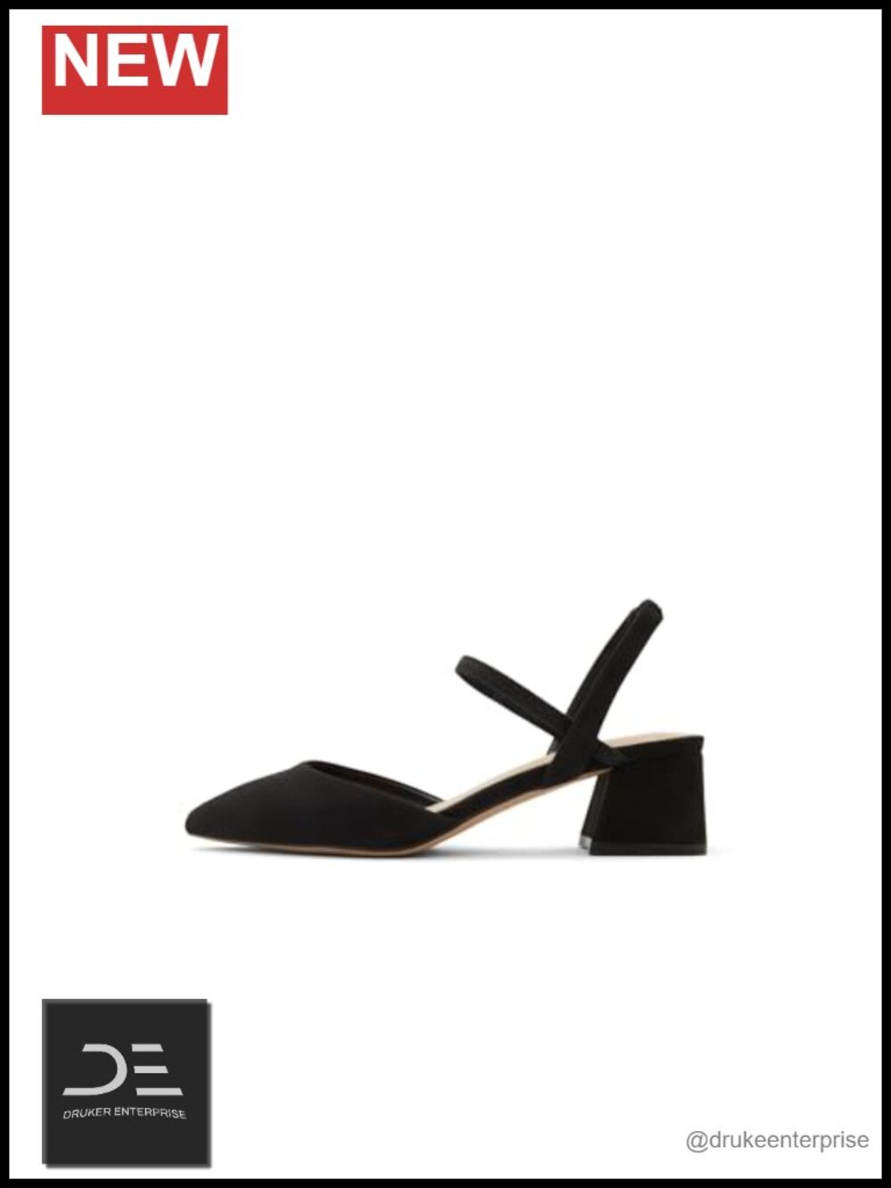 Faux Leather Block Heel Pumps Pointed Toe Kitten Heels Women's Shoes